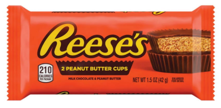 Full sized Reese's Peanut Butter Cup Chocolate Bar (42 g)