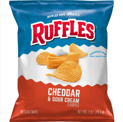 Ruffles Cheddar & Sour Cream chips (1oz)
